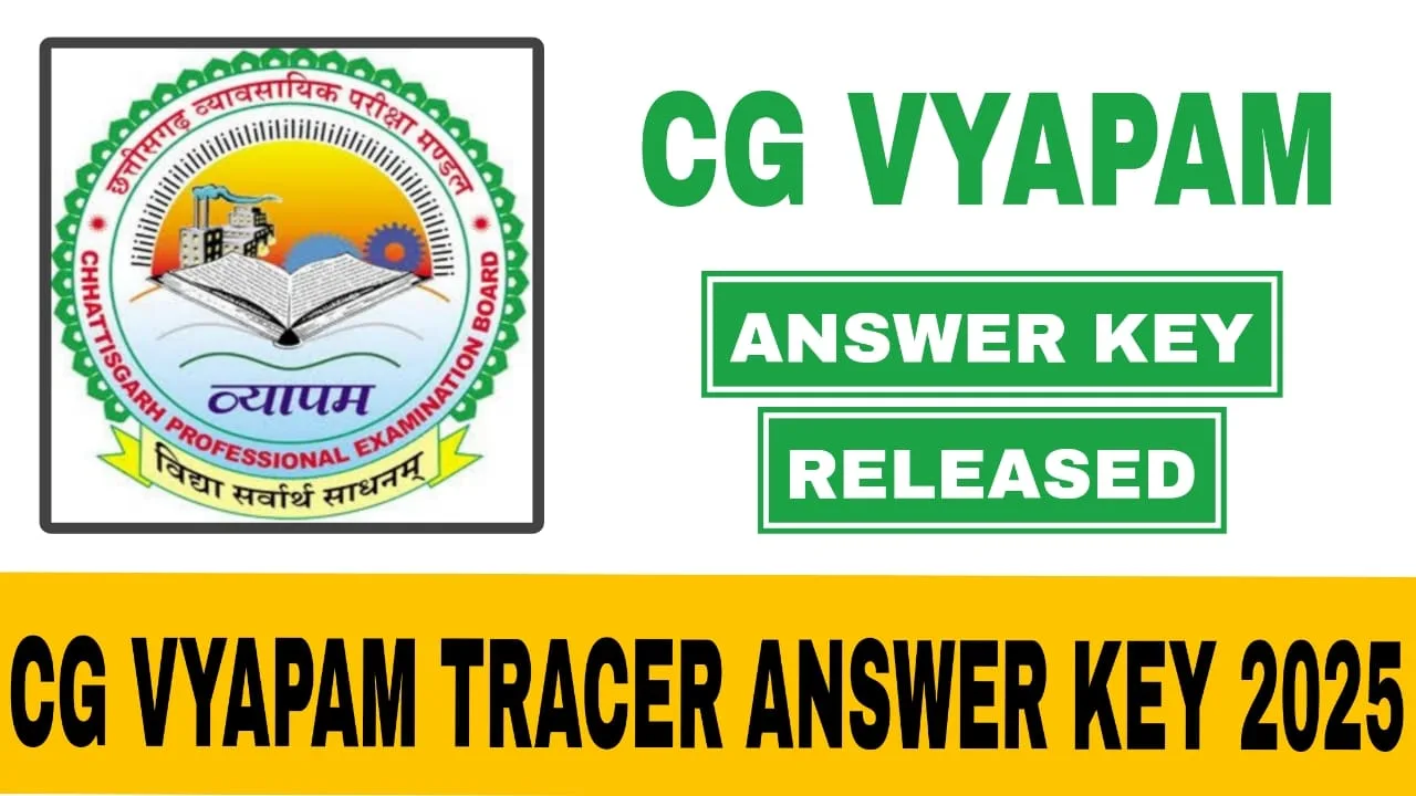 CG Vyapam Tracer Answer Key 2025